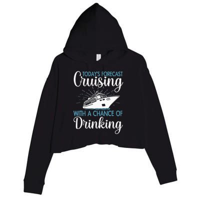 Cool Cruising For Family Cruise Vacation Lover Crop Fleece Hoodie