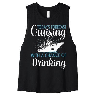 Cool Cruising For Family Cruise Vacation Lover Women's Racerback Cropped Tank