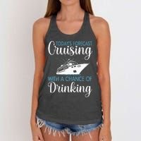 Cool Cruising For Family Cruise Vacation Lover Women's Knotted Racerback Tank