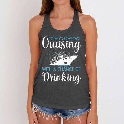 Cool Cruising For Family Cruise Vacation Lover Women's Knotted Racerback Tank