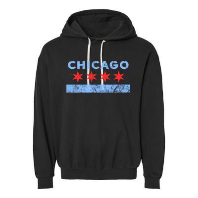 Chicago - Chicago Flag Sweatshirt Sweatshirt Garment-Dyed Fleece Hoodie