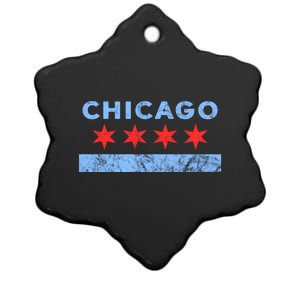 Chicago - Chicago Flag Sweatshirt Sweatshirt Ceramic Star Ornament