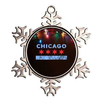 Chicago - Chicago Flag Sweatshirt Sweatshirt Metallic Star Ornament