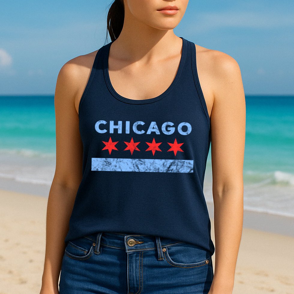 Chicago - Chicago Flag Sweatshirt Sweatshirt Womens Tank Top
