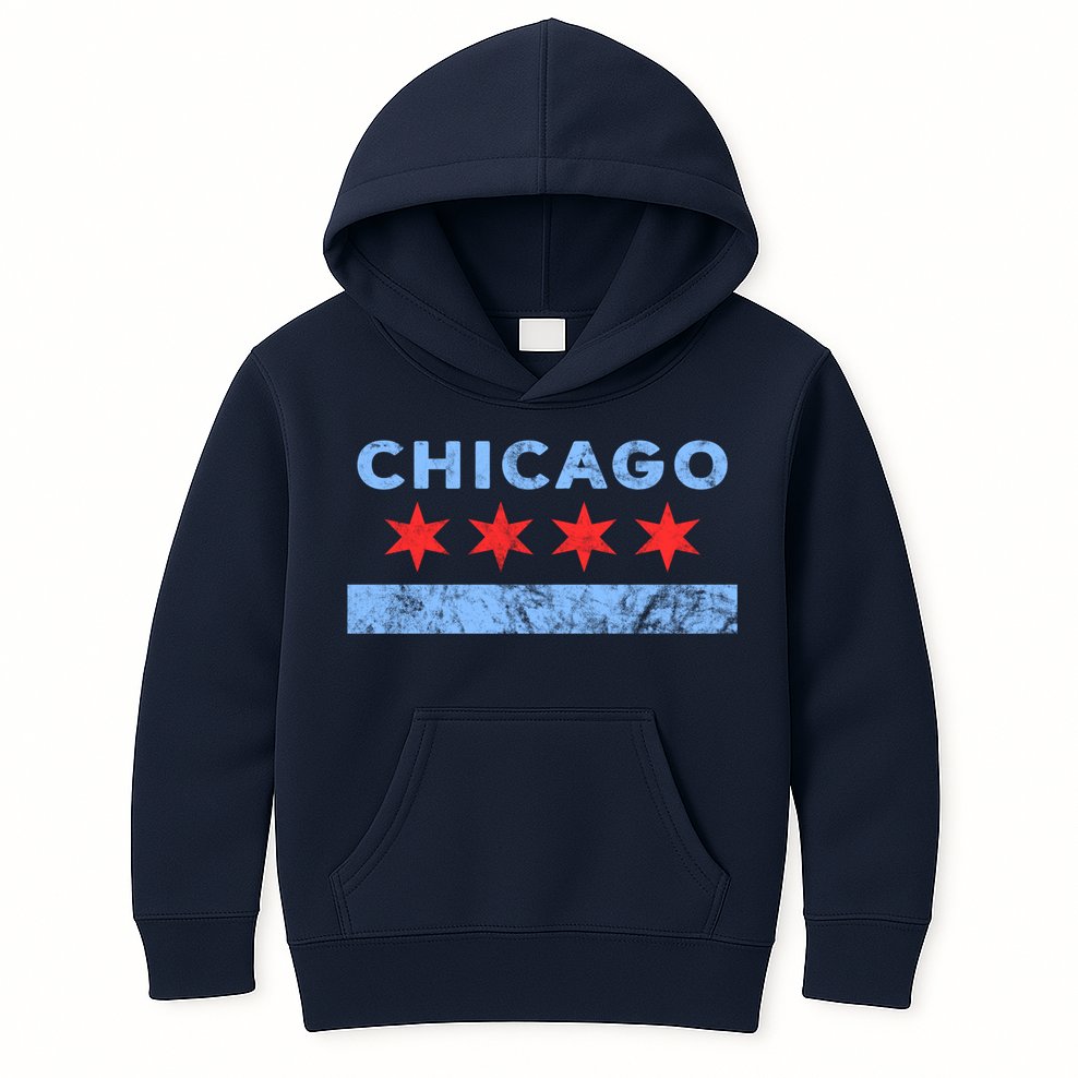 Chicago - Chicago Flag Sweatshirt Sweatshirt Kids Hoodie