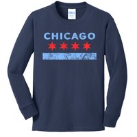 Chicago - Chicago Flag Sweatshirt Sweatshirt Kids Long Sleeve Shirt