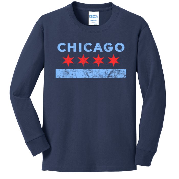 Chicago - Chicago Flag Sweatshirt Sweatshirt Kids Long Sleeve Shirt