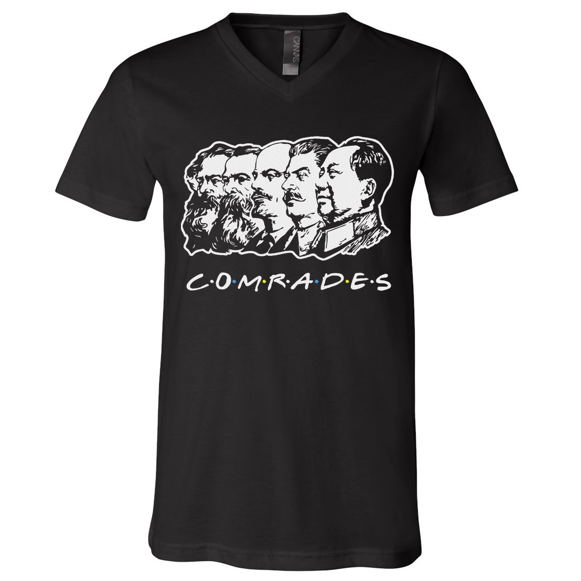 Communist Comrades Friends Communism Party V-Neck T-Shirt