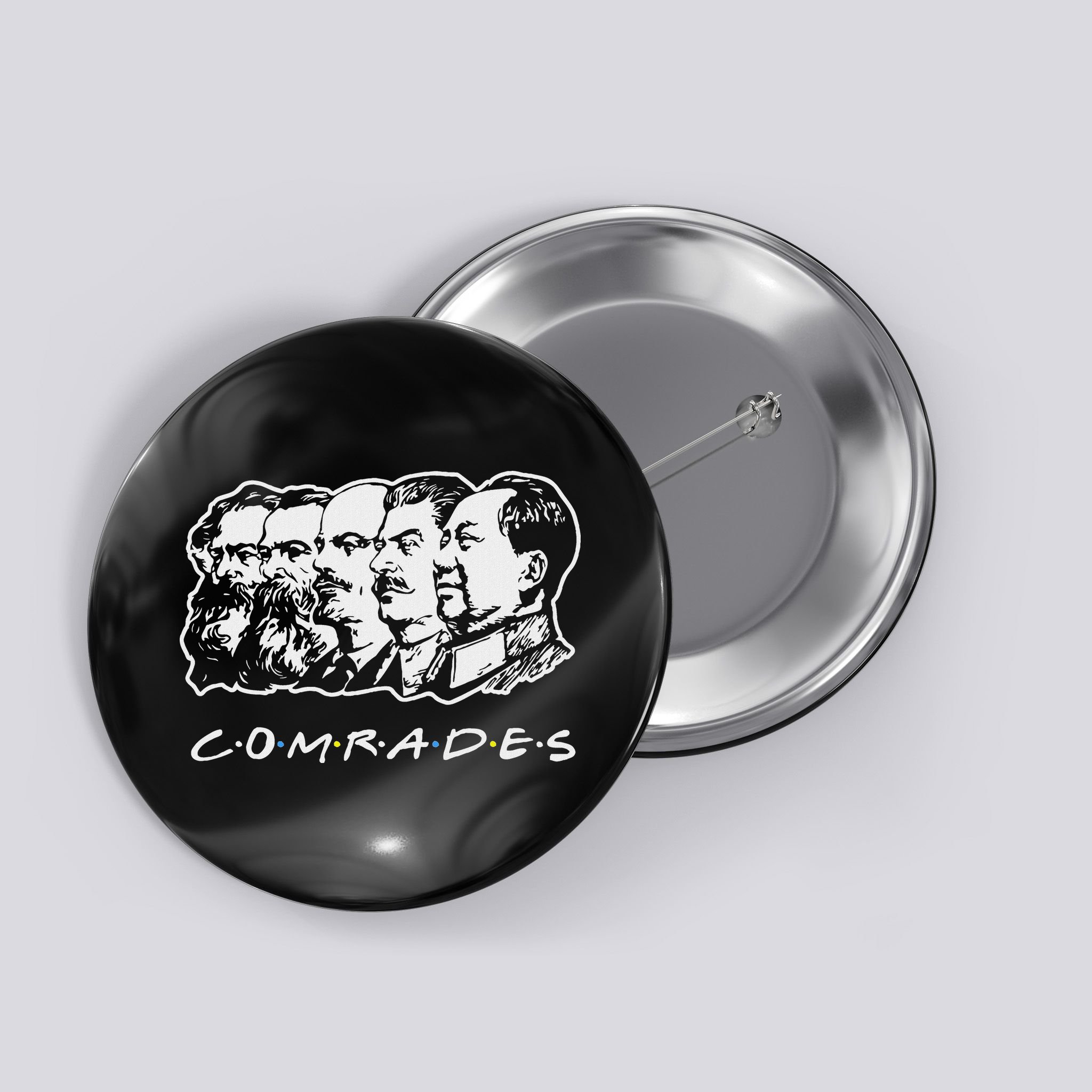 Communist Comrades Friends Communism Party Button