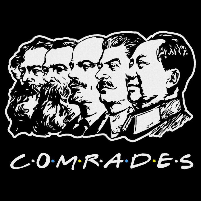 Communist Comrades Friends Communism Party Button