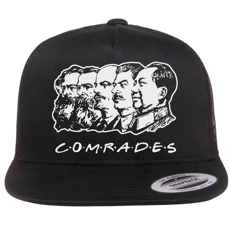 Communist Comrades Friends Communism Party Flat Bill Trucker Hat