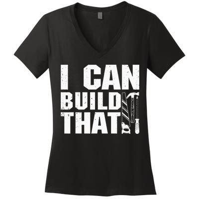 Cool Carpenter For Dad Carpenters Woodworker Handyman Women's V-Neck T-Shirt