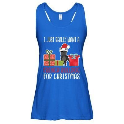 Cute Christmas Frenchie Owner I Want A French Bulldog Cool Gift Ladies Essential Flowy Tank