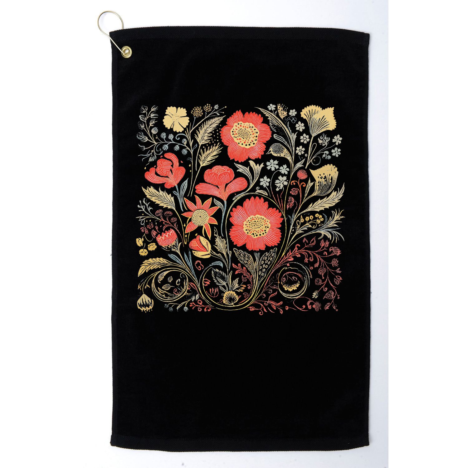 Cute Cottagecore Floral Wildflower Aesthetic Girls Graphic Golf Towel