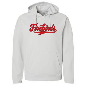 Carthage College Firebirds Classic Athletic Script Throwback Performance Fleece Hoodie