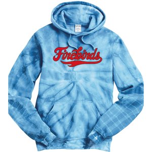 Carthage College Firebirds Classic Athletic Script Throwback Tie Dye Hoodie