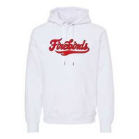 Carthage College Firebirds Classic Athletic Script Throwback Premium Hoodie