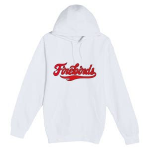 Carthage College Firebirds Classic Athletic Script Throwback Premium Pullover Hoodie