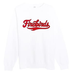 Carthage College Firebirds Classic Athletic Script Throwback Premium Crewneck Sweatshirt