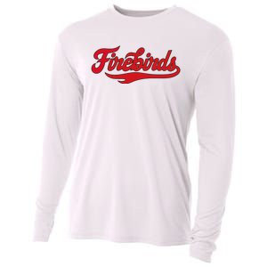 Carthage College Firebirds Classic Athletic Script Throwback Cooling Performance Long Sleeve Crew