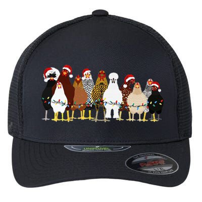 Christmas Chickens Farm Heifer Christmas Flexfit Unipanel Trucker Cap