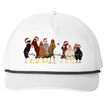 Christmas Chickens Farm Heifer Christmas Snapback Five-Panel Rope Hat