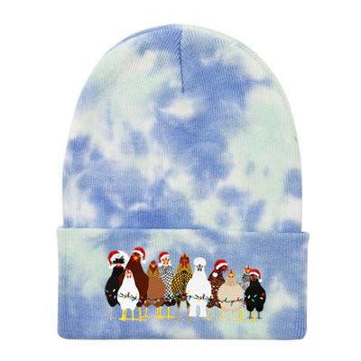 Christmas Chickens Farm Heifer Christmas Tie Dye 12in Knit Beanie