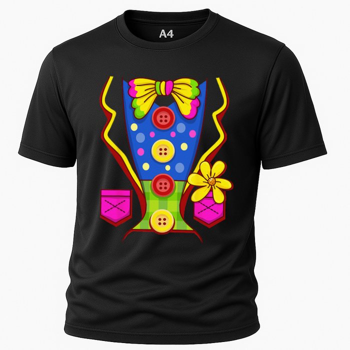 Clown Costume For Funny Funny Halloween Outfit Circus Cooling Performance Crew T-Shirt