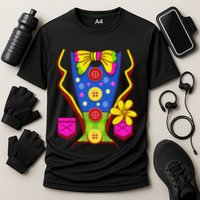 Clown Costume For Funny Funny Halloween Outfit Circus Cooling Performance Crew T-Shirt