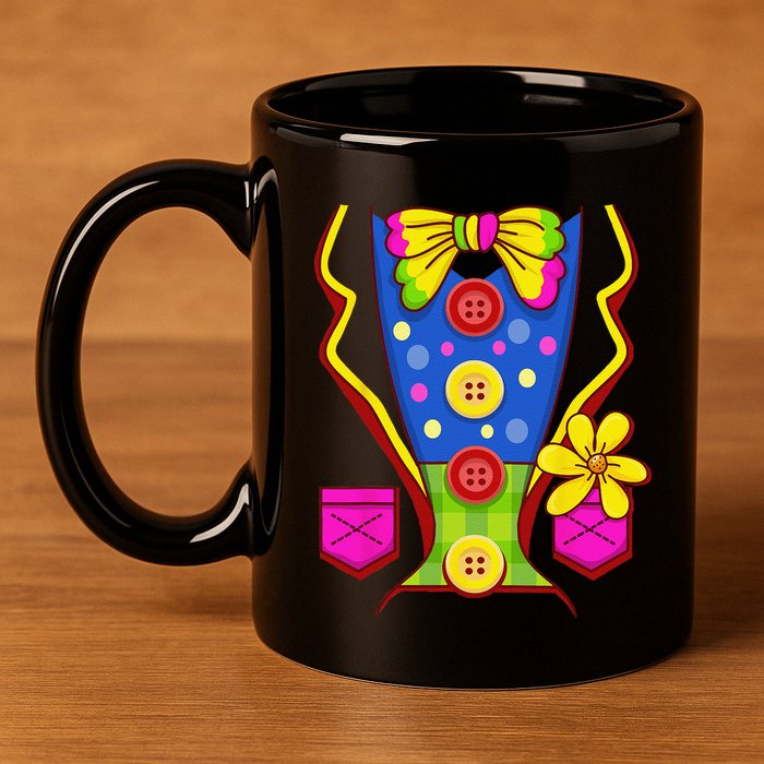 Clown Costume For Funny Funny Halloween Outfit Circus 11oz C Handle Ceramic Mug