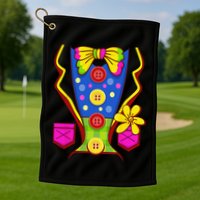 Clown Costume For Funny Funny Halloween Outfit Circus Golf Towel