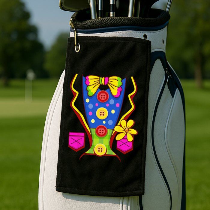 Clown Costume For Funny Funny Halloween Outfit Circus Golf Towel