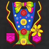 Clown Costume For Funny Funny Halloween Outfit Circus Golf Towel