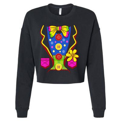 Clown Costume For Funny Funny Halloween Outfit Circus Cropped Pullover Crew