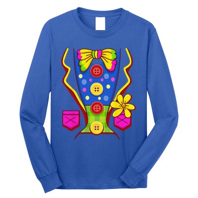 Clown Costume For Funny Funny Halloween Outfit Circus Long Sleeve Shirt