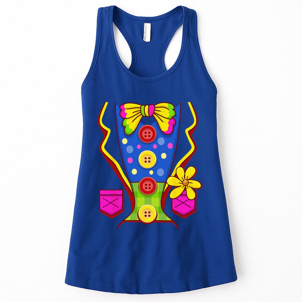 Clown Costume For Funny Funny Halloween Outfit Circus Womens Tank Top