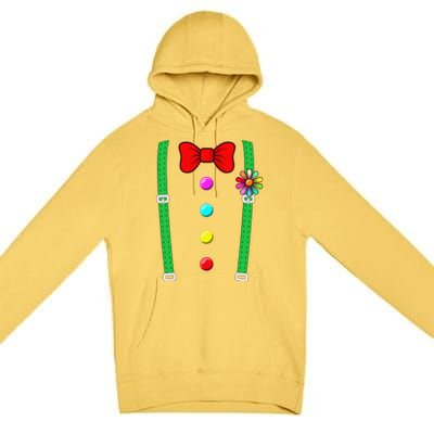 Clown Costume Funny Circus Halloween Costumes Premium Pullover Hoodie