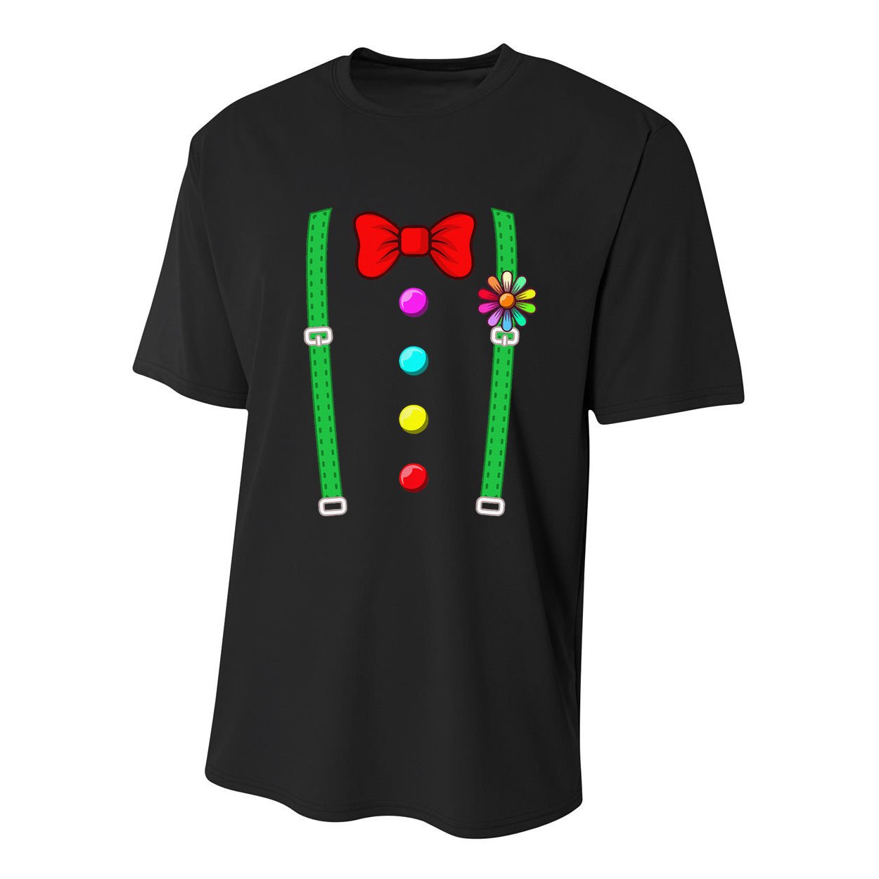 Clown Costume Funny Circus Halloween Costumes Youth Performance Sprint T-Shirt