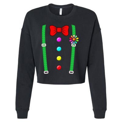 Clown Costume Funny Circus Halloween Costumes Cropped Pullover Crew