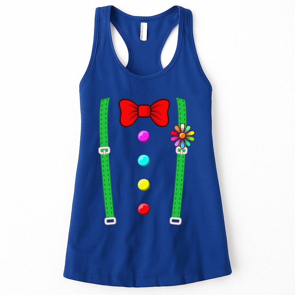 Clown Costume Funny Circus Halloween Costumes Womens Tank Top