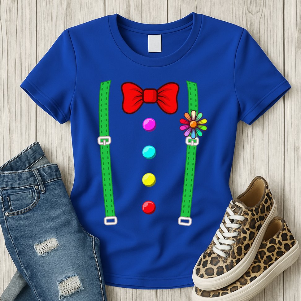 Clown Costume Funny Circus Halloween Costumes Womens T-Shirt