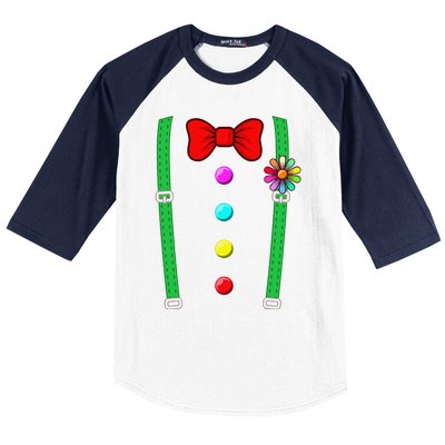 Clown Costume Funny Circus Halloween Costumes Baseball Sleeve Shirt