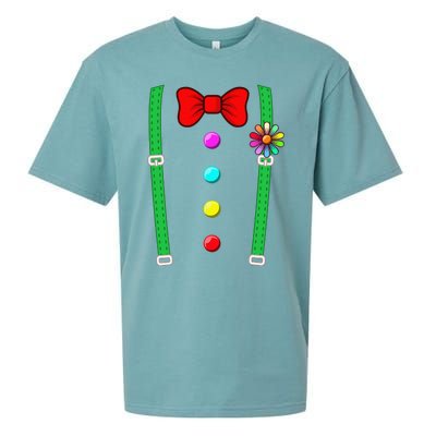 Clown Costume Funny Circus Halloween Costumes Sueded Cloud Jersey T-Shirt