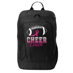 Cheer Coach Football Breast Cancer Awareness City Backpack