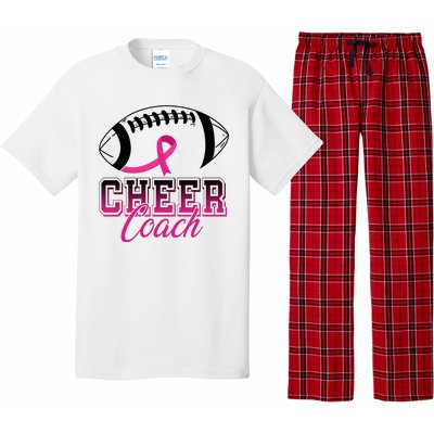 Cheer Coach Football Breast Cancer Awareness Pajama Set