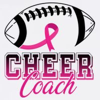 Cheer Coach Football Breast Cancer Awareness Flat Bill Trucker Hat
