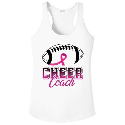 Cheer Coach Football Breast Cancer Awareness Ladies PosiCharge Competitor Racerback Tank