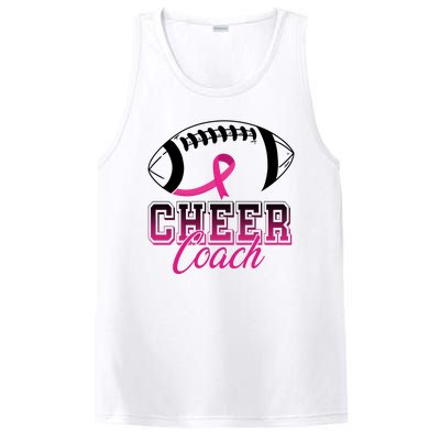 Cheer Coach Football Breast Cancer Awareness PosiCharge Competitor Tank