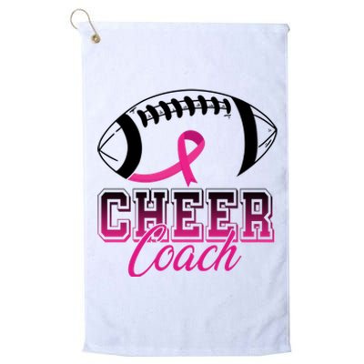 Cheer Coach Football Breast Cancer Awareness Platinum Collection Golf Towel