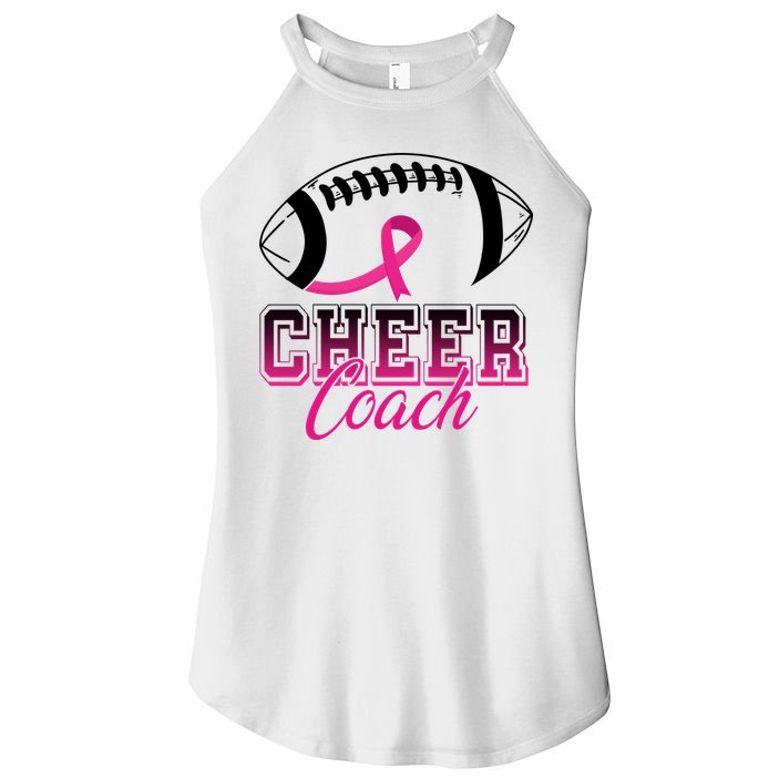 Cheer Coach Football Breast Cancer Awareness Women's Perfect Tri Rocker Tank